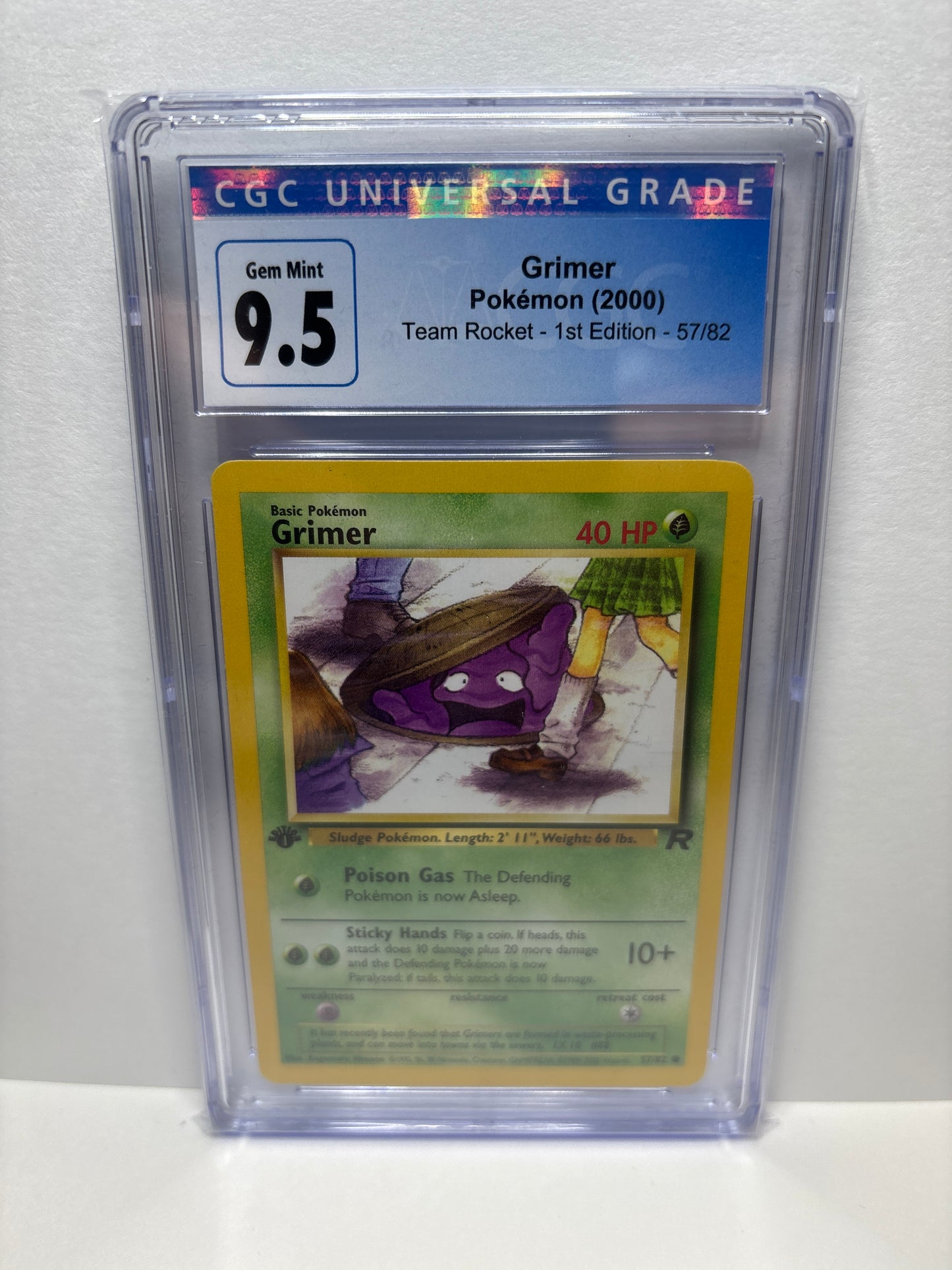 Pokemon Grimer 57/82 1st Edition CGC 9.5 (Old Label)