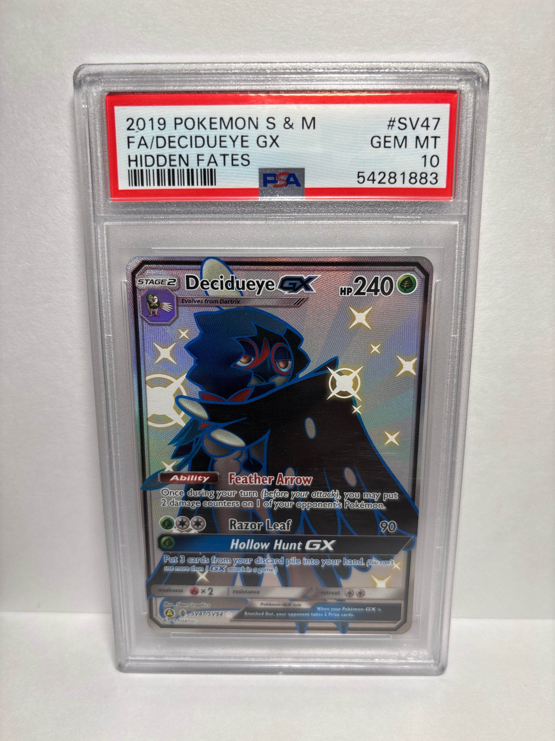 Pokemon Decidueye GX SV47/SV94 PSA 10 Zapp! Comics Pokemon Decidueye GX SV47/SV94 PSA 10 Zapp! Comics