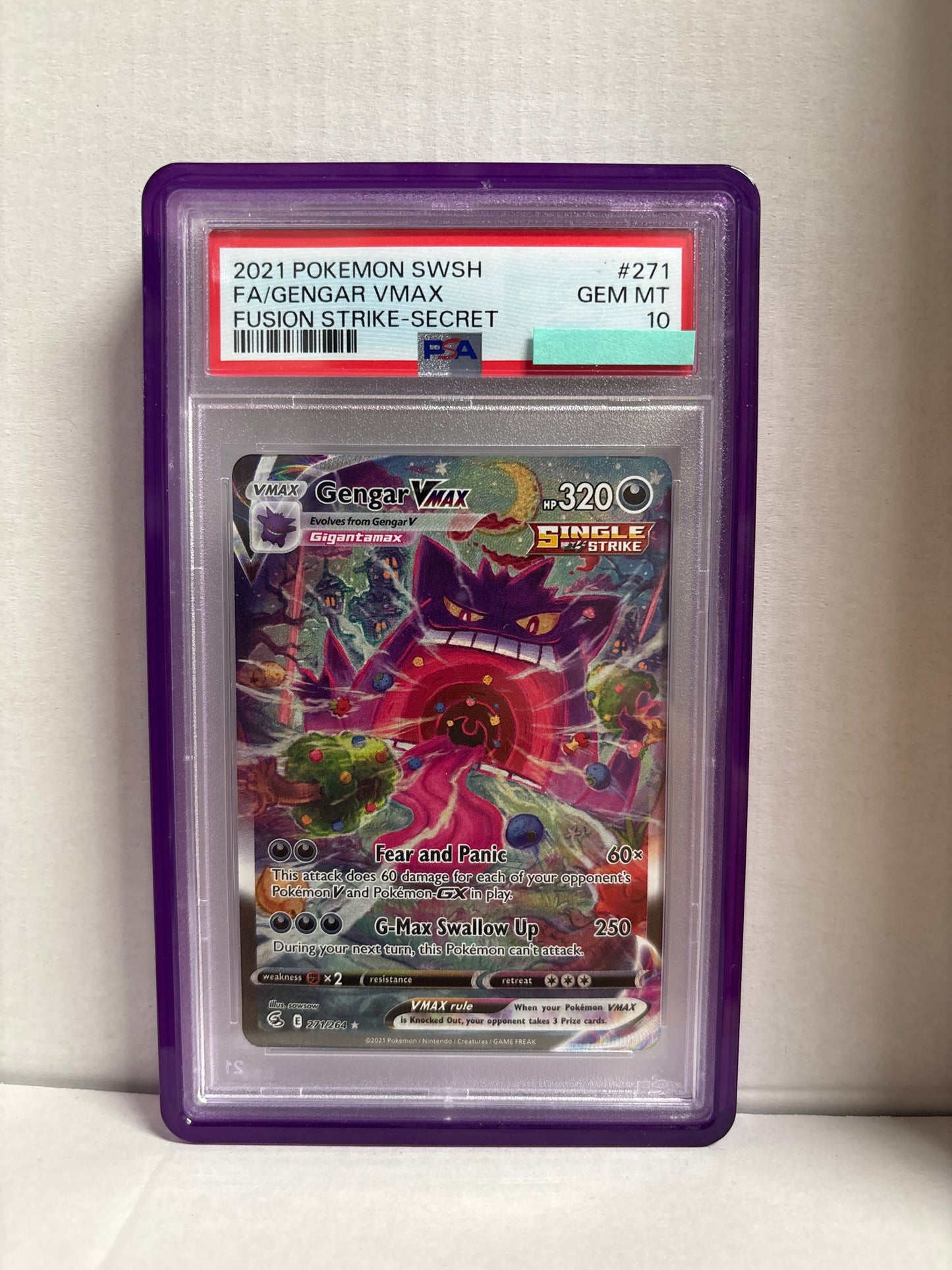 Pokemon Gengar VMAX 271/264 PSA 10