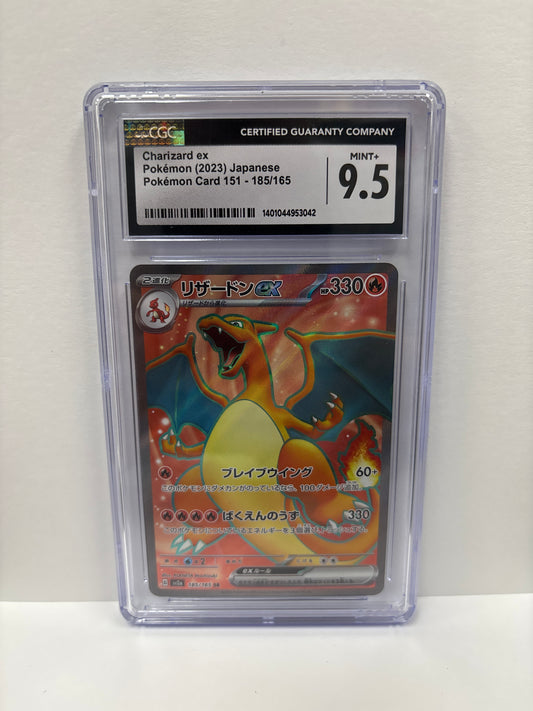 Pokemon Japanese Charizard ex 185/165 CGC 9.5 (Scratches on Slab)