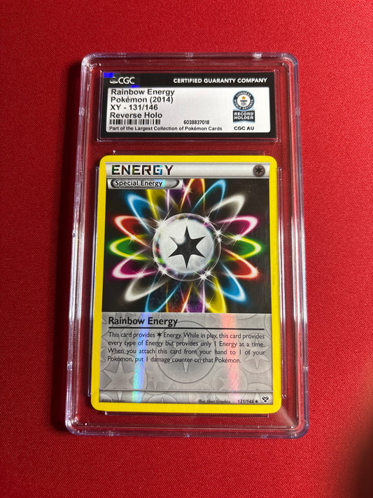 Pokemon Rainbow Energy 131/146 Reverse FOIL CGC GWR Record Holder