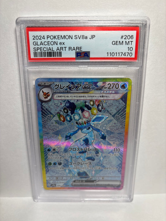Pokemon Japanese Glaceon ex 206/187 PSA 10