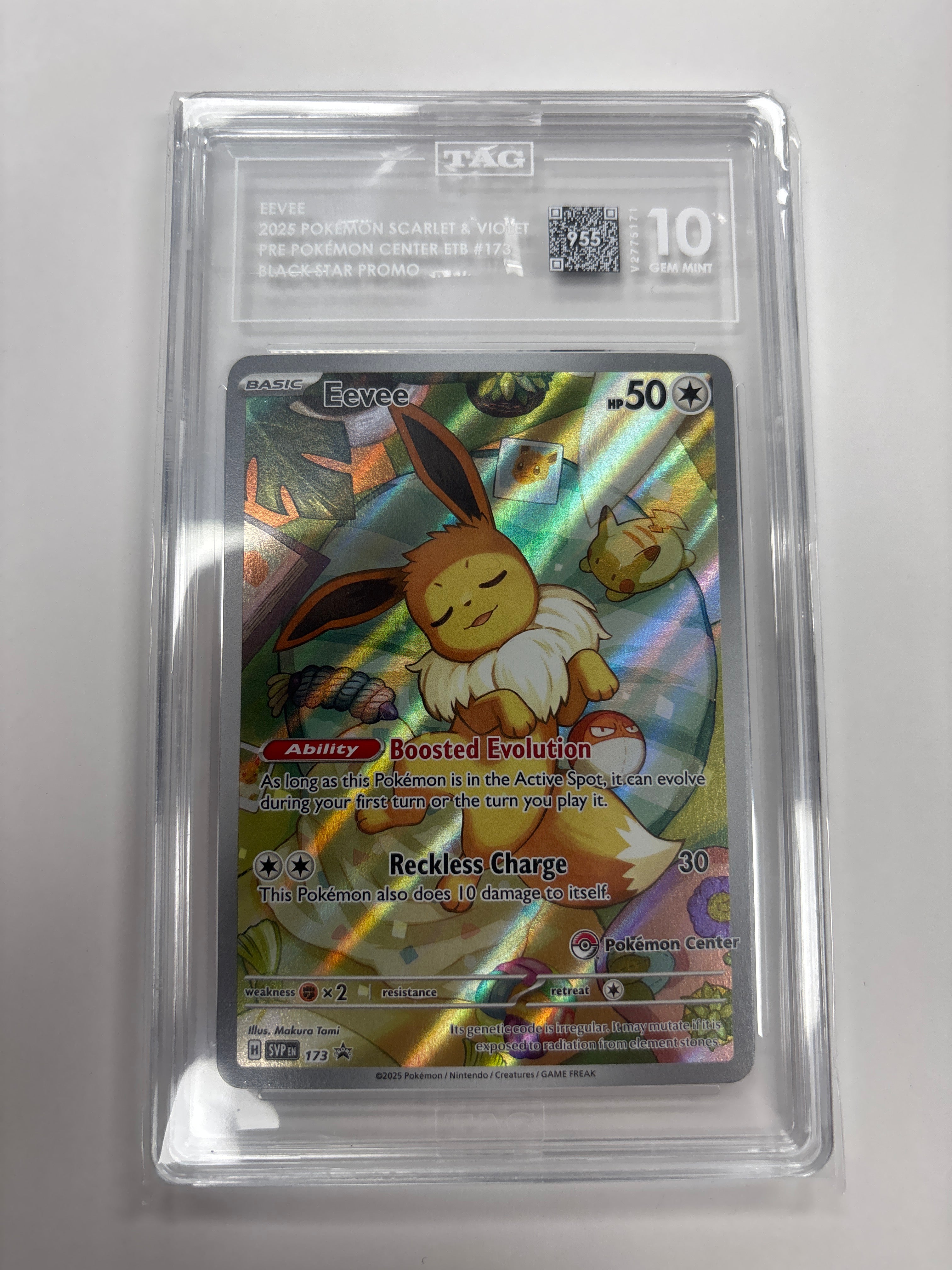 Pokemon Eevee Pokemon Center 173 PROMO TAG 10 – Zapp! Comics
