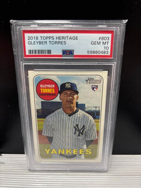 2018 Topps Heritage Gleyber Torres #603 PSA 10