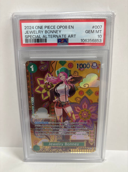 One Piece TCG Jewelry Bonney ST02-007 PSA 10