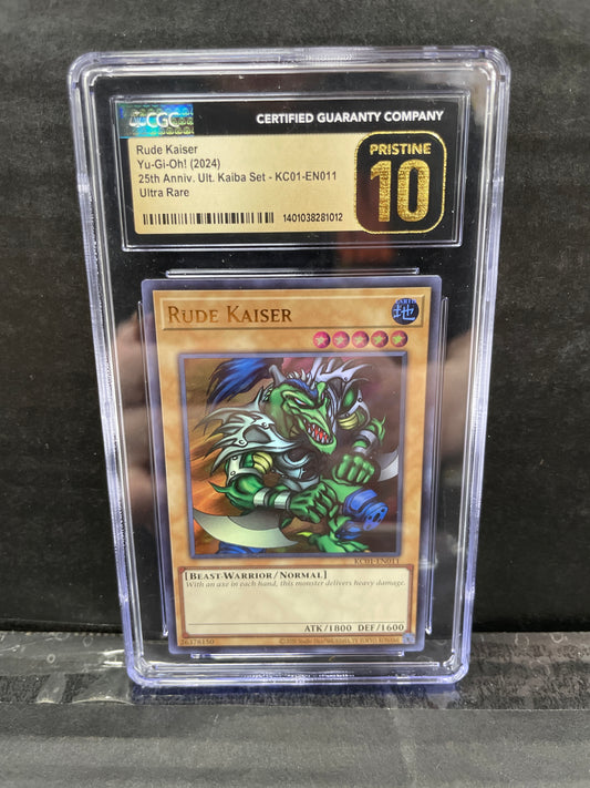 Yugioh Rude Kaiser KC01-EN011 CGC Pristine 10