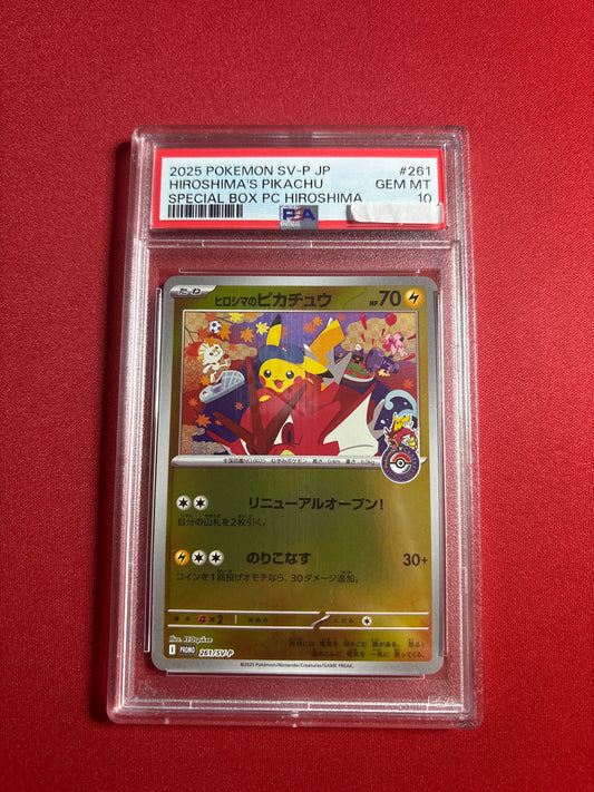 Pokemon Japanese Hiroshima’s Pikachu 261/SV-P PSA 10