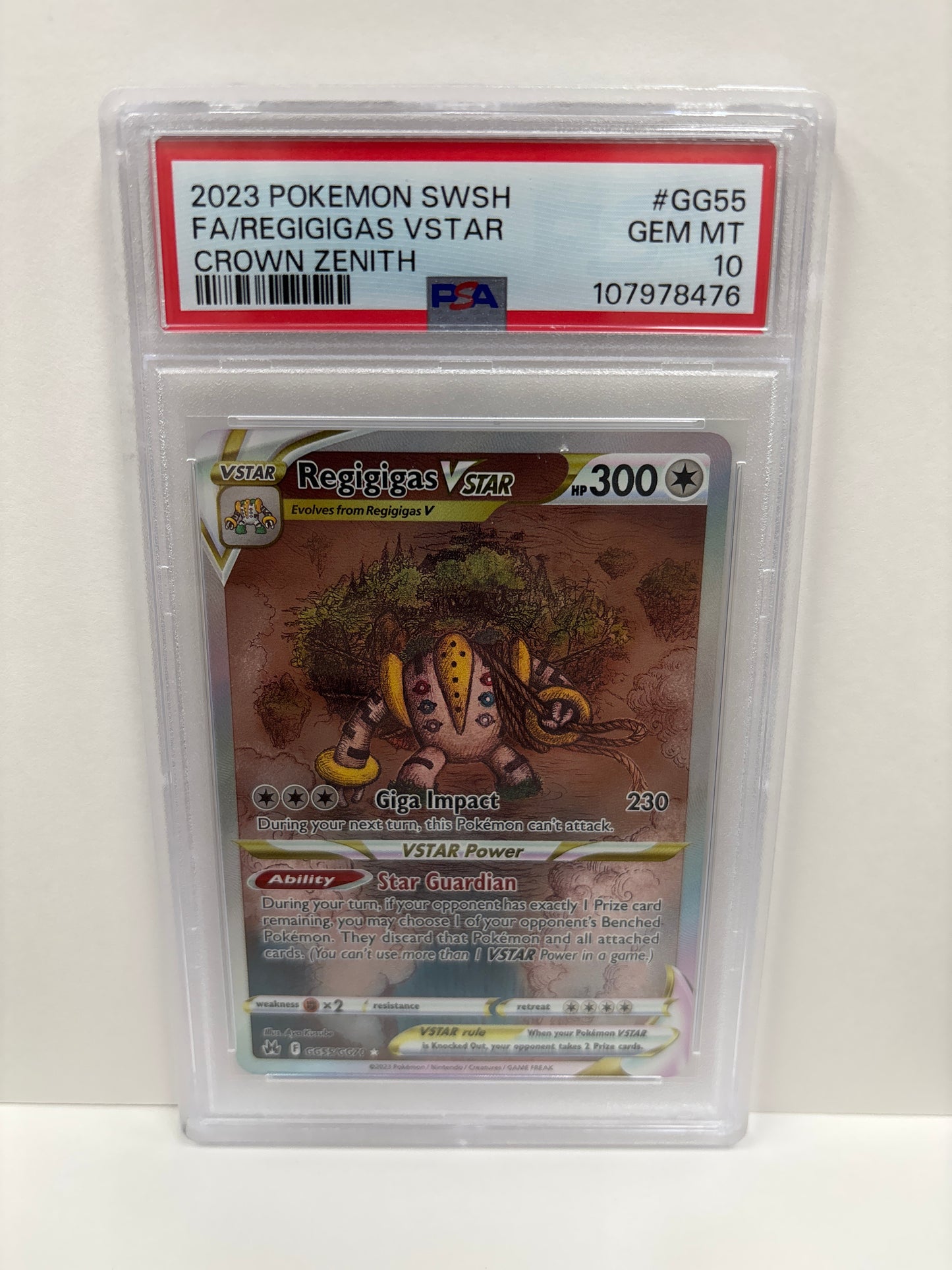 Pokemon Regigigas VSTAR GG55/GG70 PSA 10