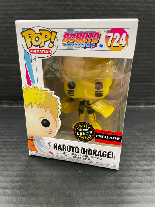 Funko Pop! Boruto Naruto Next Generations Naruto Hokage 724 AAA Anime Exclusive Glow Chase (Grade A-)