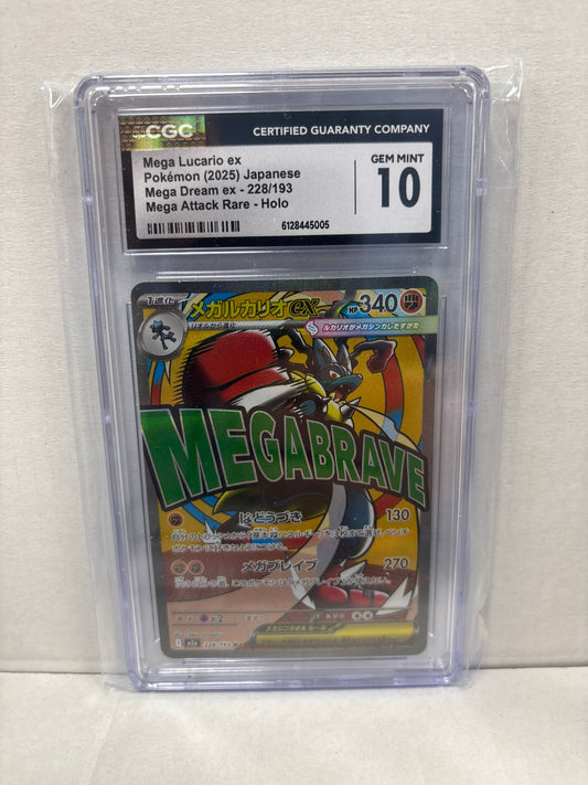 Pokemon Japanese Mega Lucario ex 228/193 CGC 10