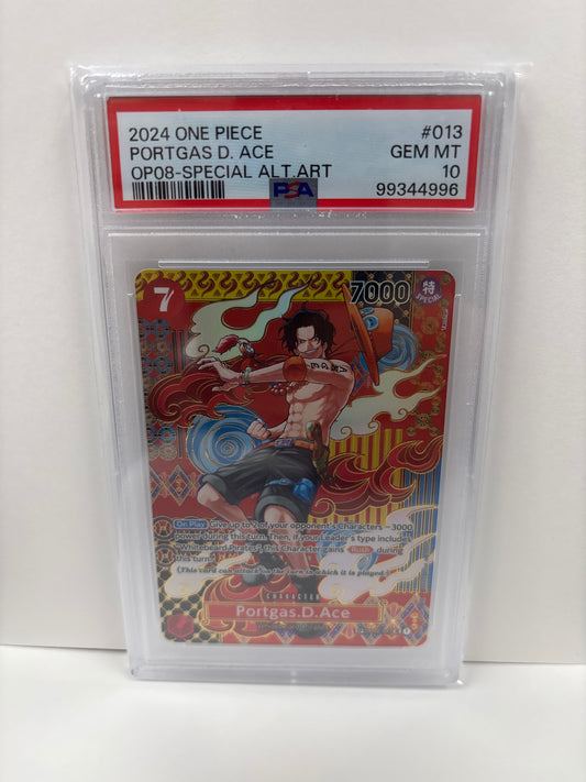 One Piece TCG Portgas D. Ace OP02-013 PSA 10