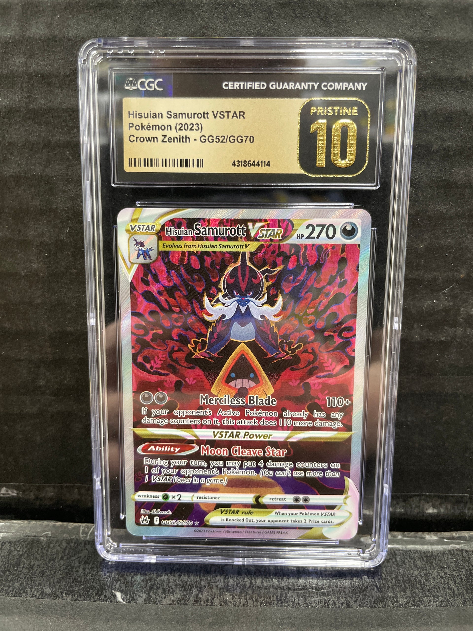 Pokemon Hisuian Samurott VSTAR GG52/GG70 CGC Pristine 10 – Zapp! Comics