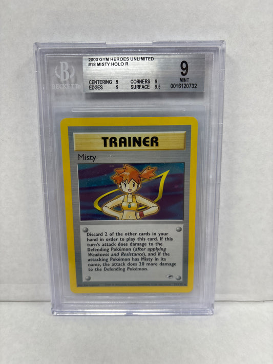 Pokemon Misty 18/132 (2000) Beckett 9