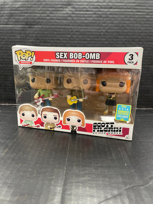 Funko Pop! Scott Pilgrim vs the World Sex Bob-Omb 3 Pack Summer 2016 Exclusive (Grade B-)