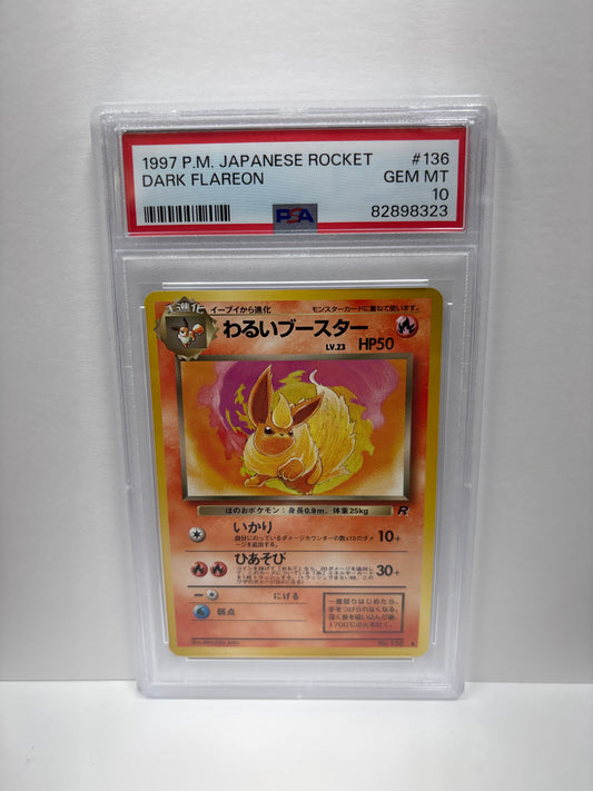 Pokemon Japanese Dark Flareon #136 (1997) PSA 10