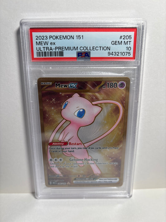 Pokemon Mew ex 205/165 (Metal Card) PSA 10