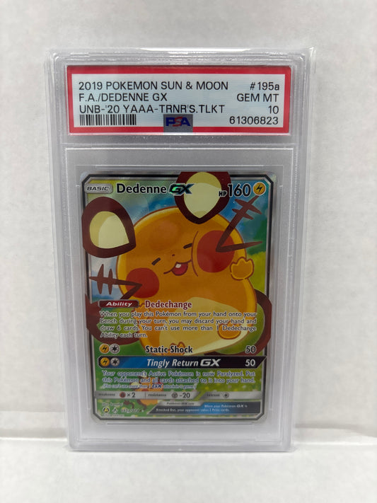 Pokemon Dedenne GX 195a/214 PSA 10