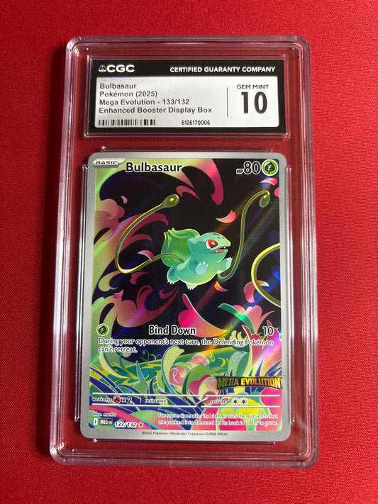 Pokemon Bulbasaur 133/132 Mega Evolution Stamped CGC 10