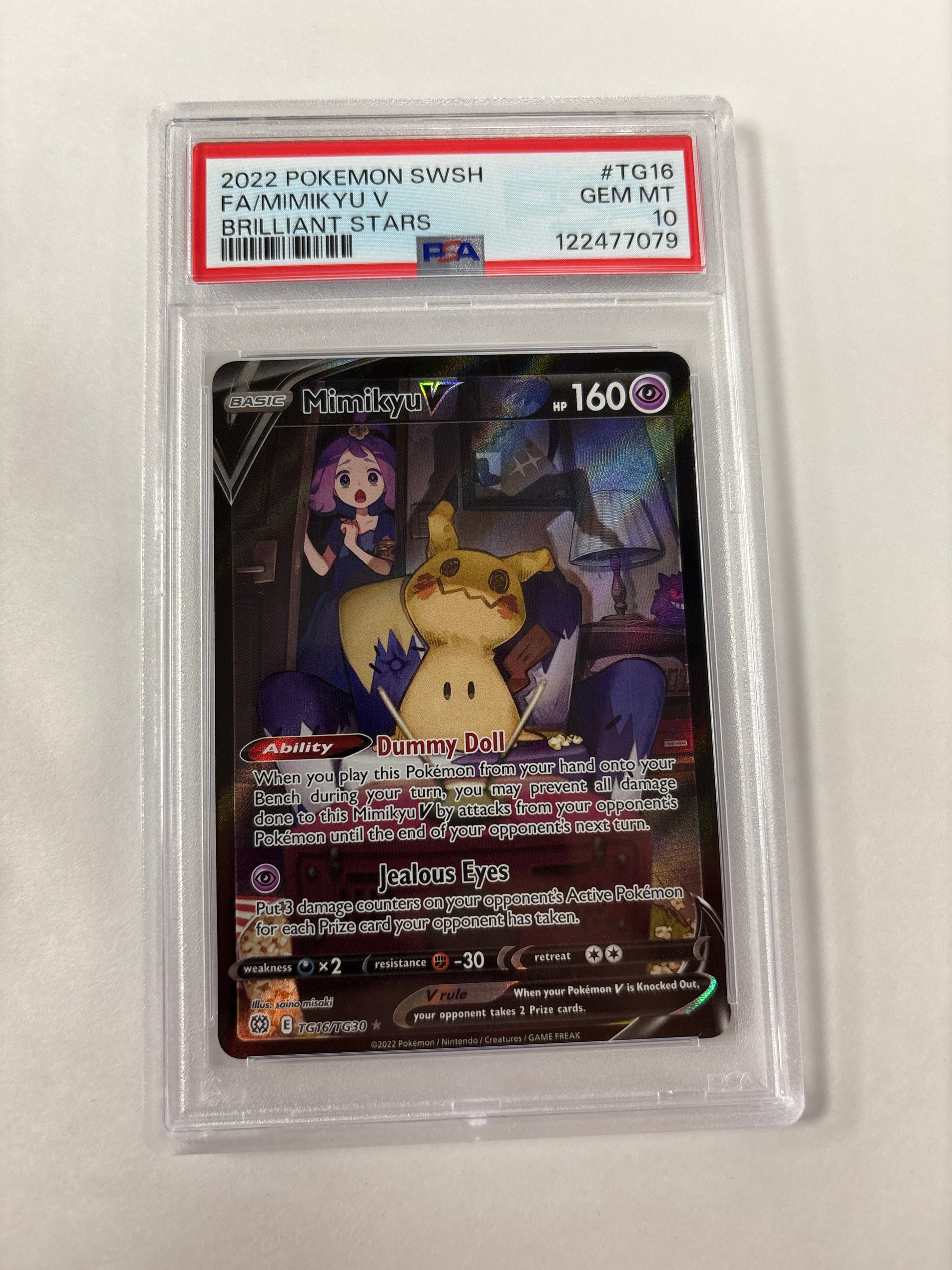 Pokemon Mimikyu V TG16/TG30 PSA 10 Zapp! Comics Pokemon Mimikyu V TG16/TG30 PSA 10 Zapp! Comics
