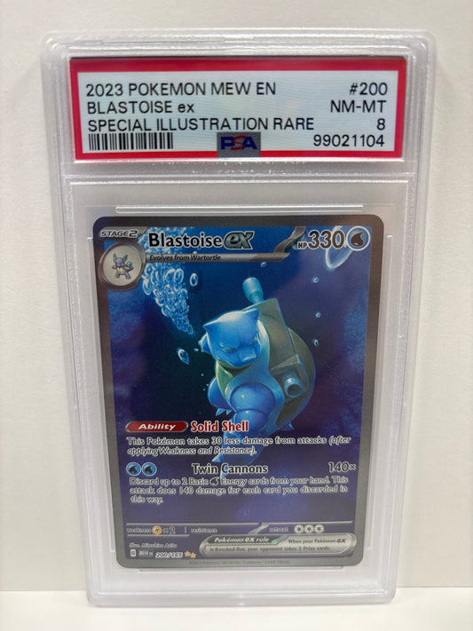 Pokemon Blastoise ex 200/165 PSA 8