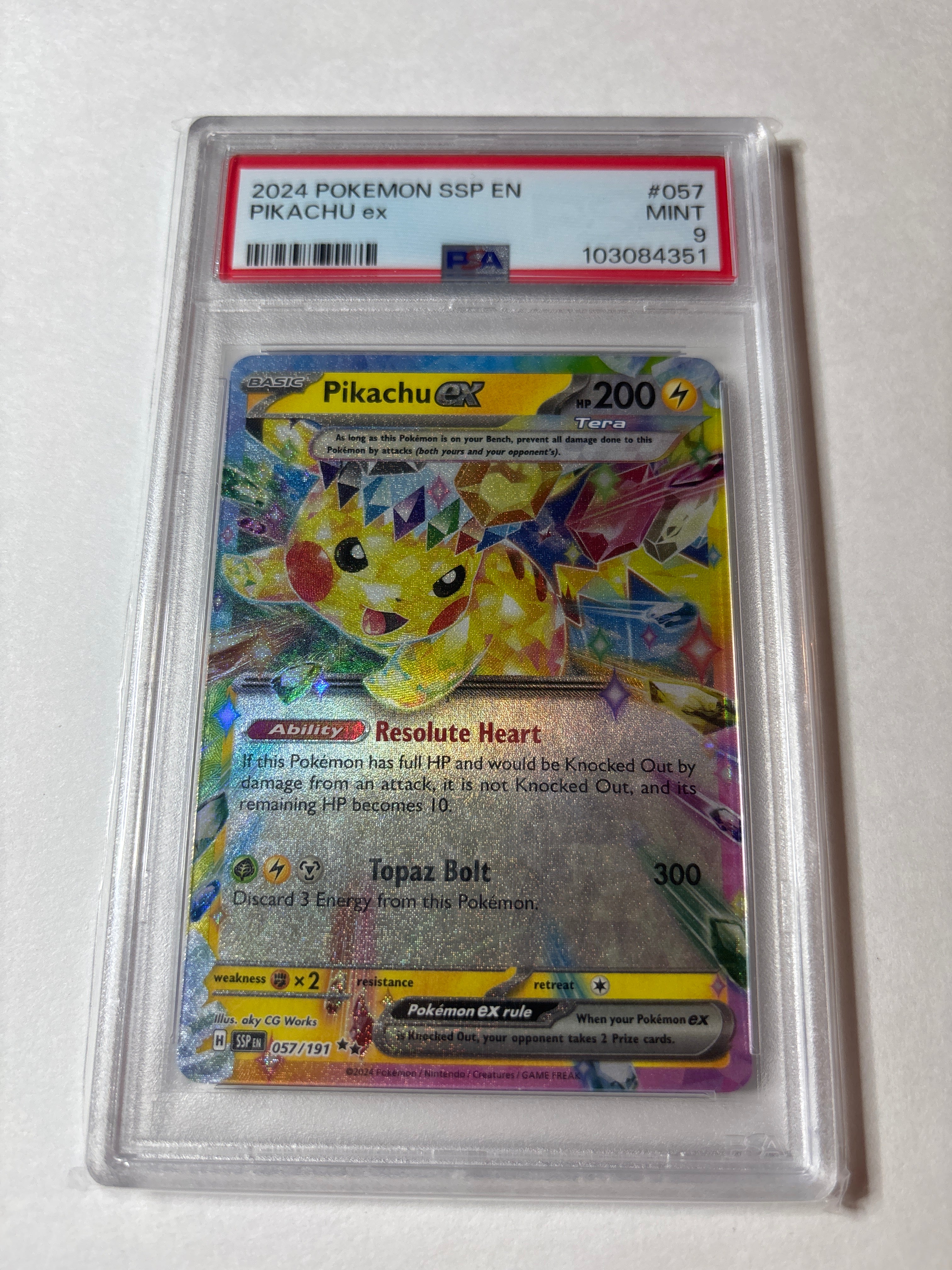 Pokemon Pikachu ex 057/191 PSA 9 – Zapp! Comics
