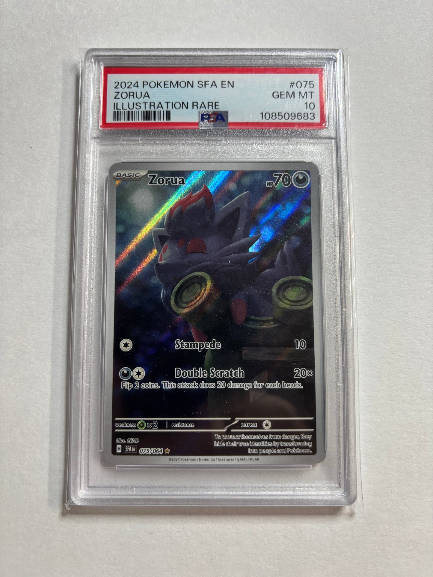 Pokemon Zorua 075/064 PSA 10