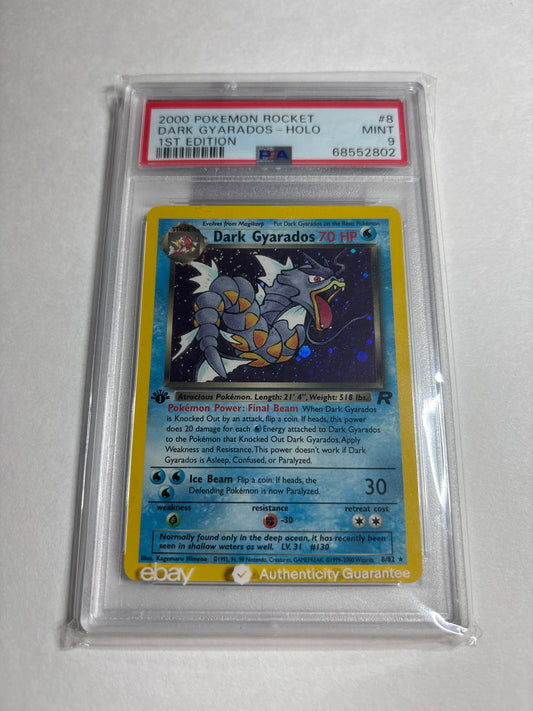 Pokemon Dark Gyarados 8/82 1st Edition (2000) PSA 9