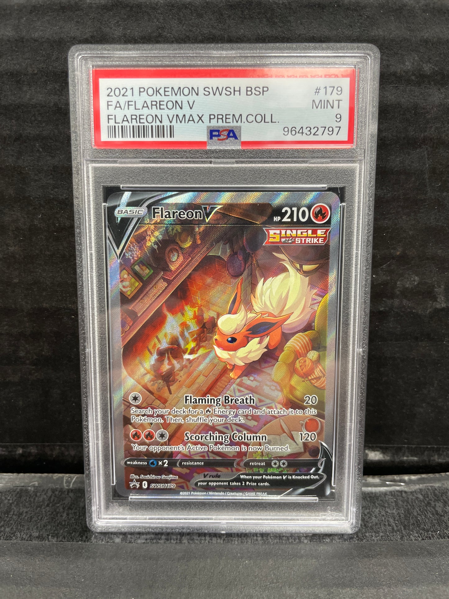 Pokemon Flareon V SWHS 179 PSA 9