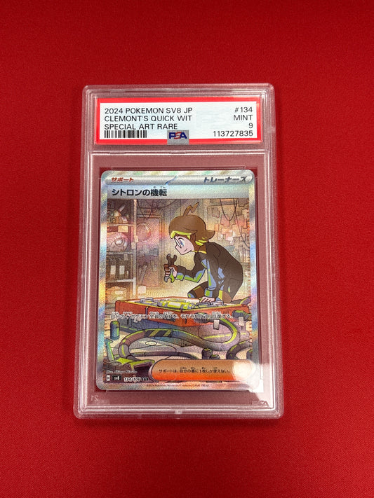 Pokemon Japanese Clemont’s Quick Wit 134/106 PSA 9