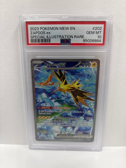 Pokemon Zapdos ex 202/165 PSA 10