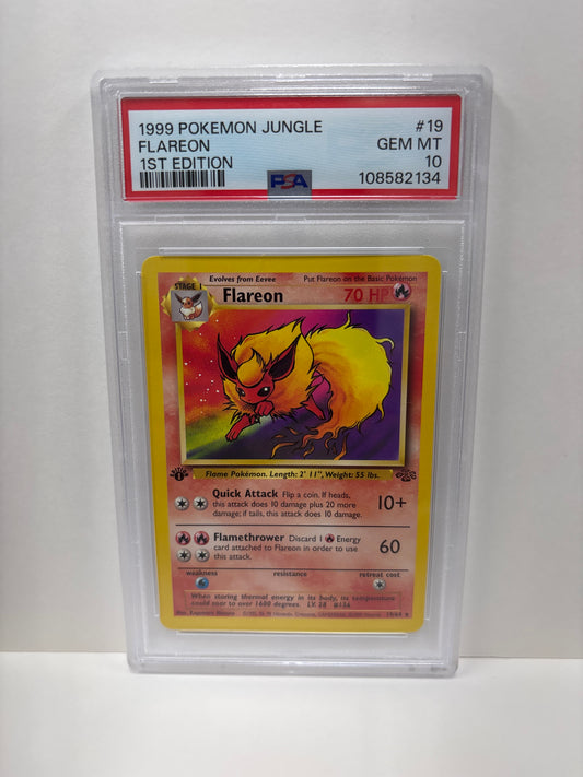 Pokemon Flareon 19/64 1st Edition (1999) PSA 10