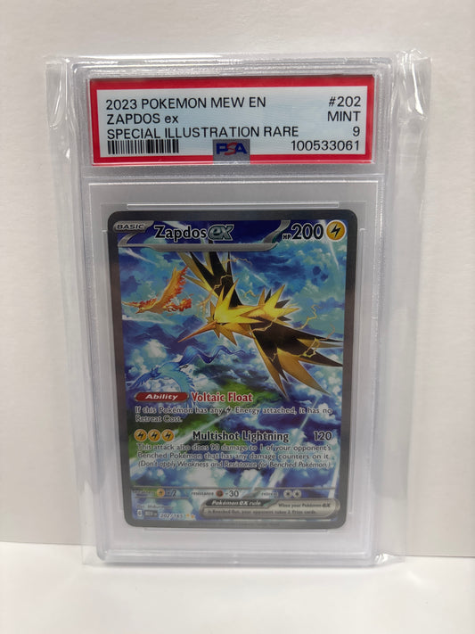 Pokemon Zapdos ex 202/165 PSA 9