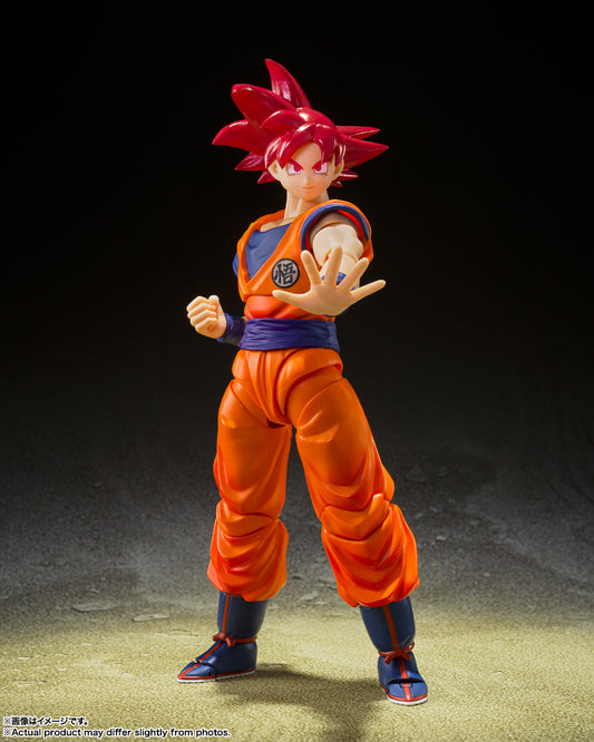 SH Figuarts Dragon Ball Super Super Saiyan God Son Goku (Saiyan God Instilled With the Light of Righteous Hearts) (Open Box/Complete)