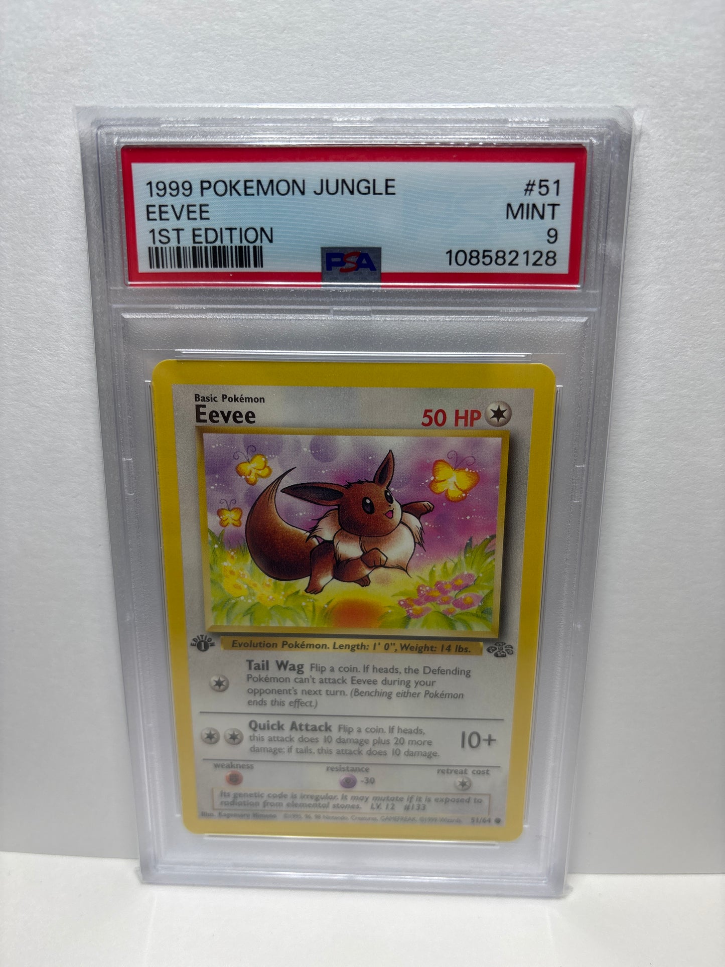 Pokemon Eevee 51/64 1st Edition PSA 9