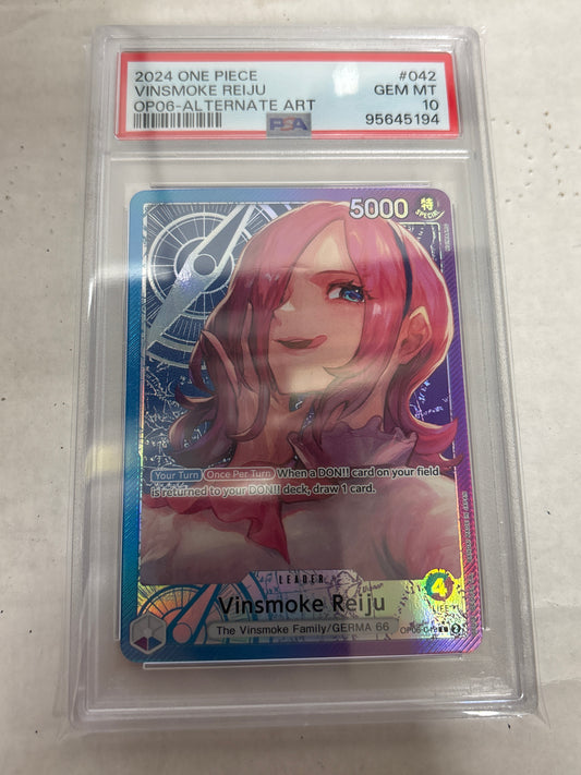 One Piece Card Game Vinsmoke Reiju OP06-042 PSA 10