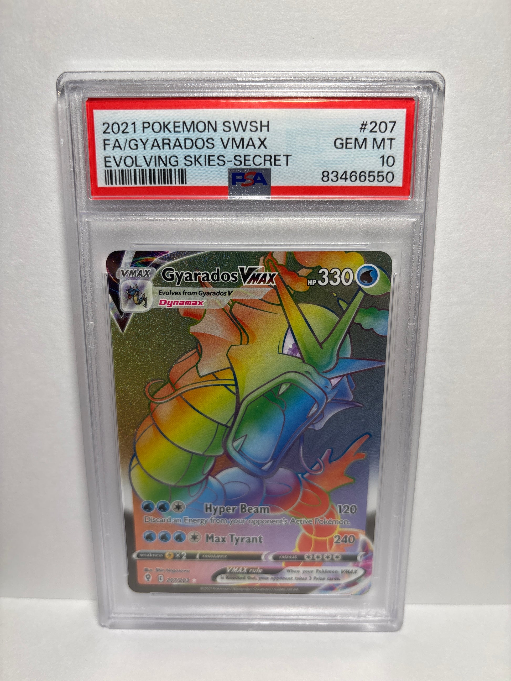 Pokemon Gyarados VMAX 207/203 PSA 10 Zapp! Comics Pokemon Gyarados VMAX 207/203 PSA 10 Zapp! Comics