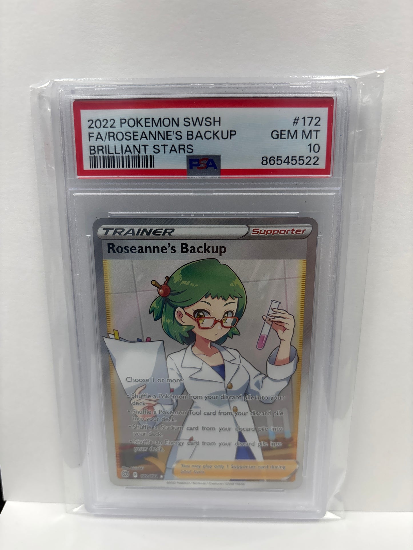 Pokemon Roseanne’s Backup 172/172 PSA 10