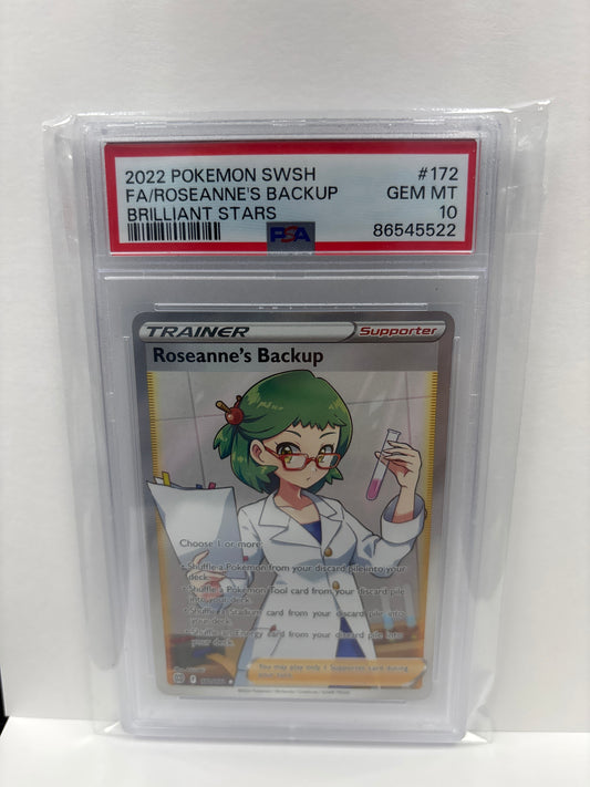 Pokemon Roseanne’s Backup 172/172 PSA 10