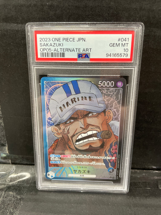 One Piece TCG Sakazuki AA JP OP05-041 PSA 10