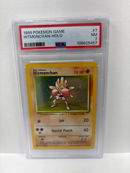 Pokemon Hitmonchan 7/102 (1999) PSA 7