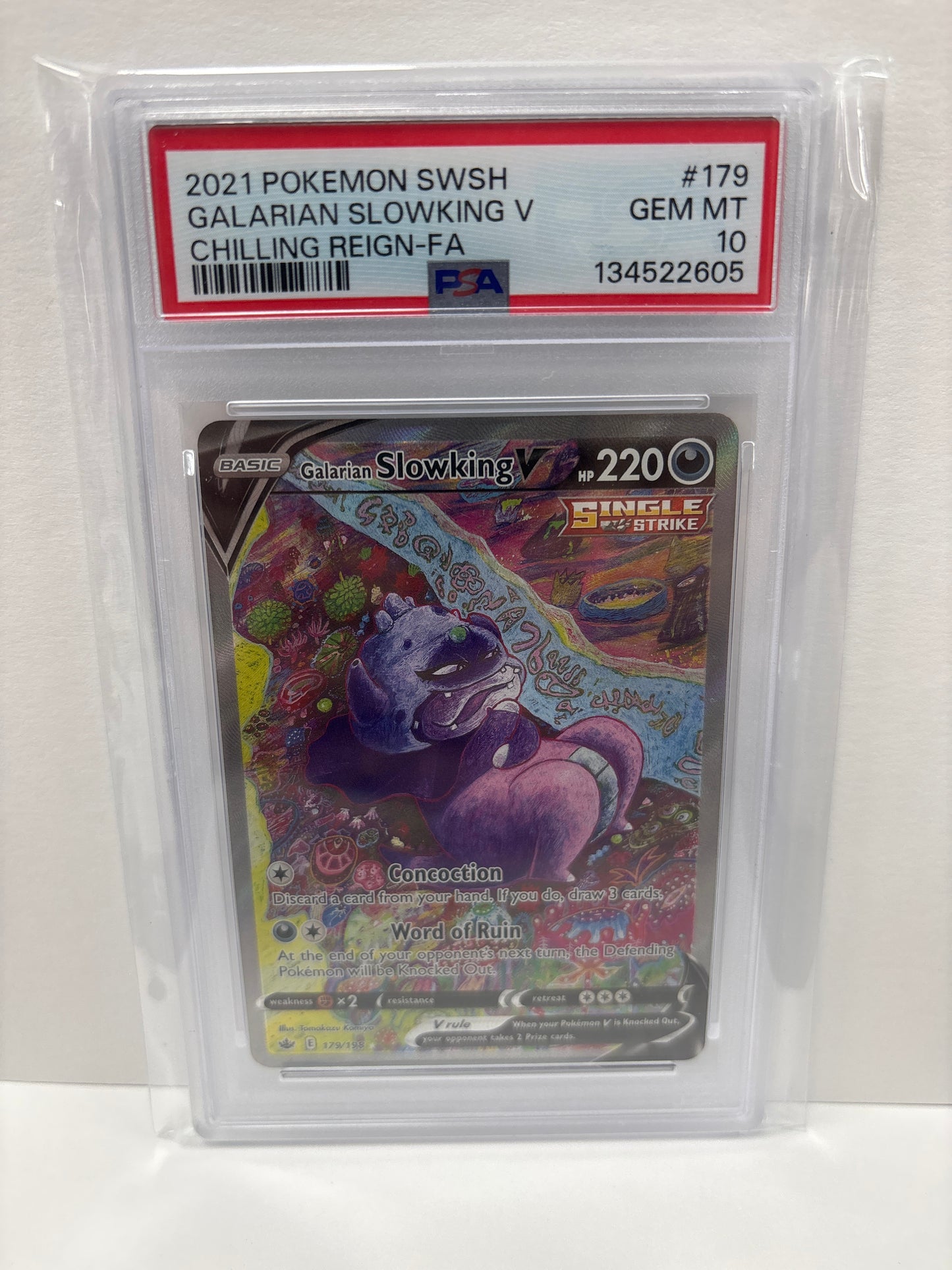 Pokemon Galarian Slowking V 179/198 PSA 10