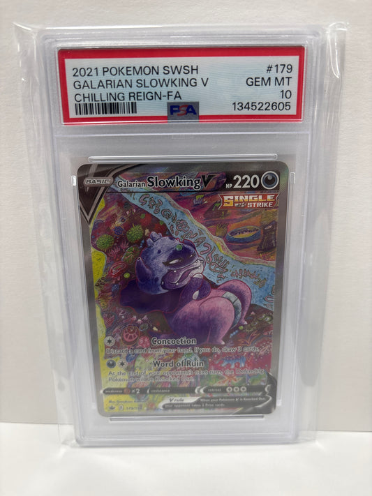 Pokemon Galarian Slowking V 179/198 PSA 10
