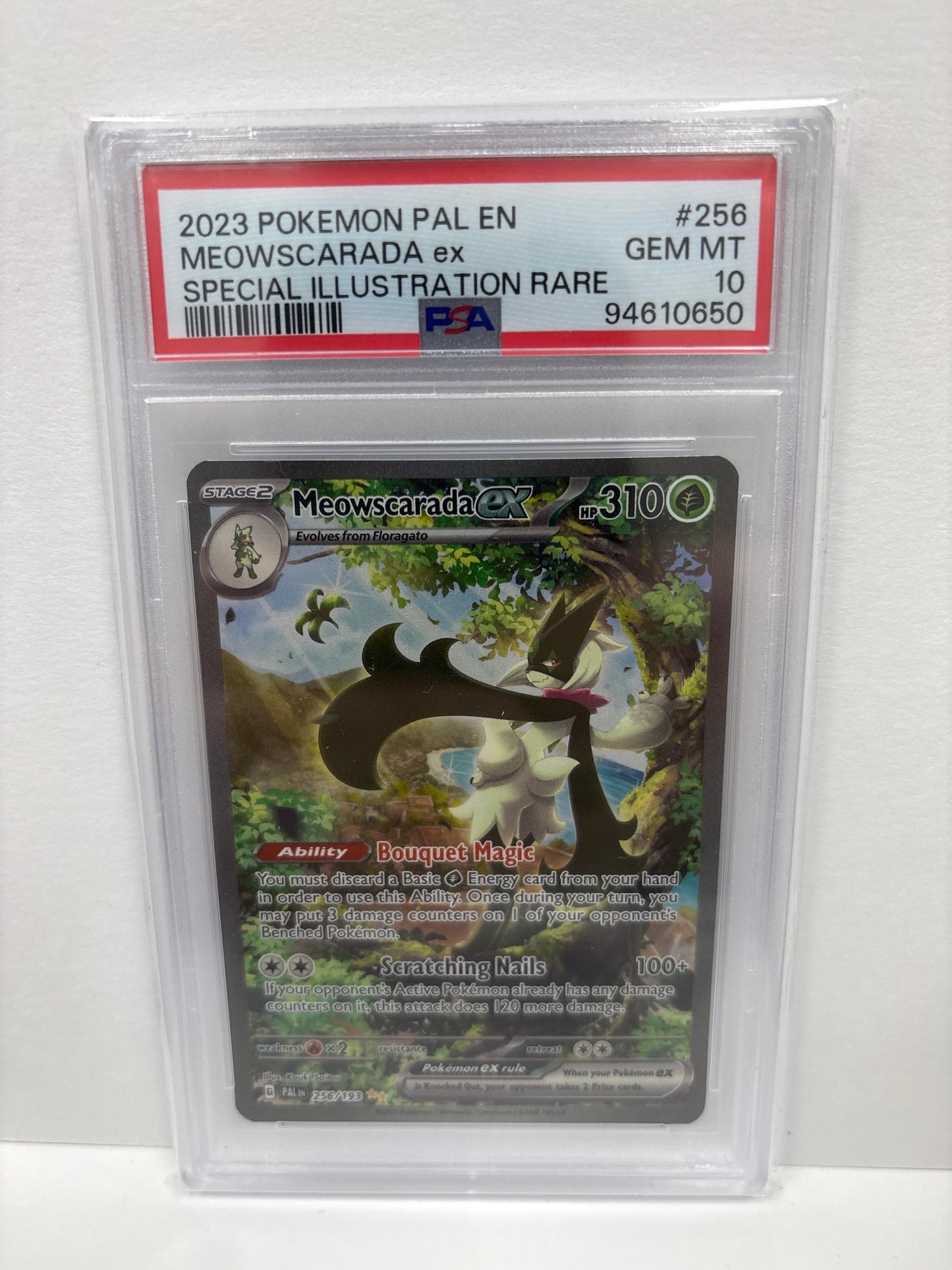 Pokemon Meowscarada ex 256/193 PSA 10