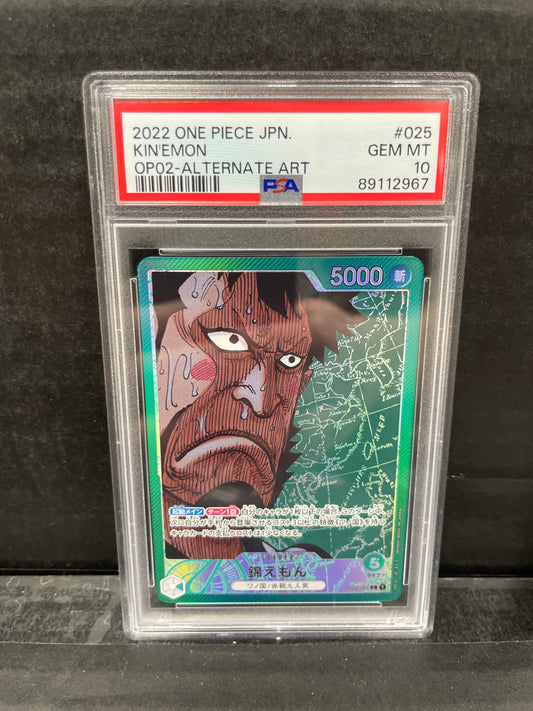 One Piece TCG Kinemon AA JP OP02-025 PSA 10