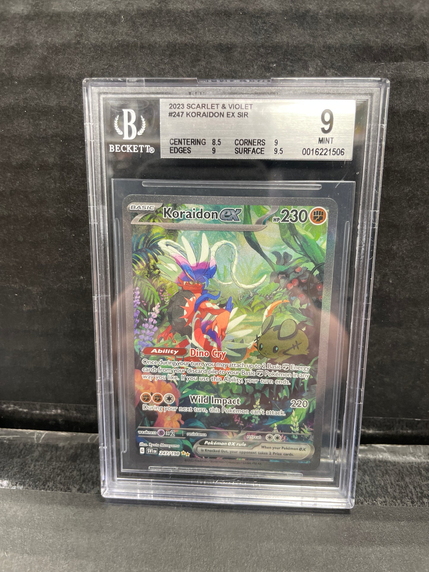 Pokémon Koraidon EX 247/198 Beckett 9