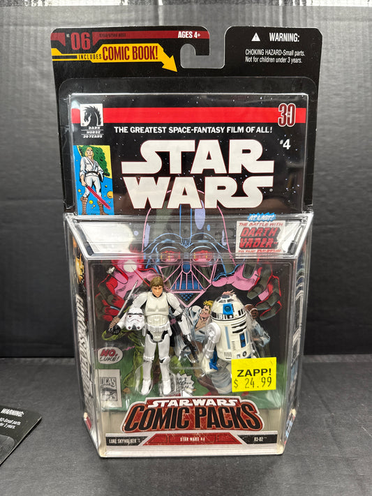Star Wars Comic Packs Luke Skywalker & R2-D2 (Paint Error)