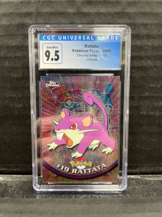 Pokemon Rattata #19 Topps Chrome CGC 9.5