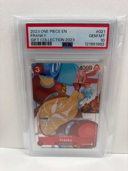 One Piece Card Game Franky OP01-021 PSA 10