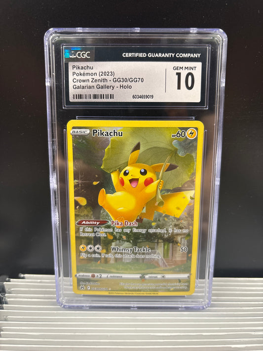 Pokemon Pikachu GG30/GG70 CGC 10