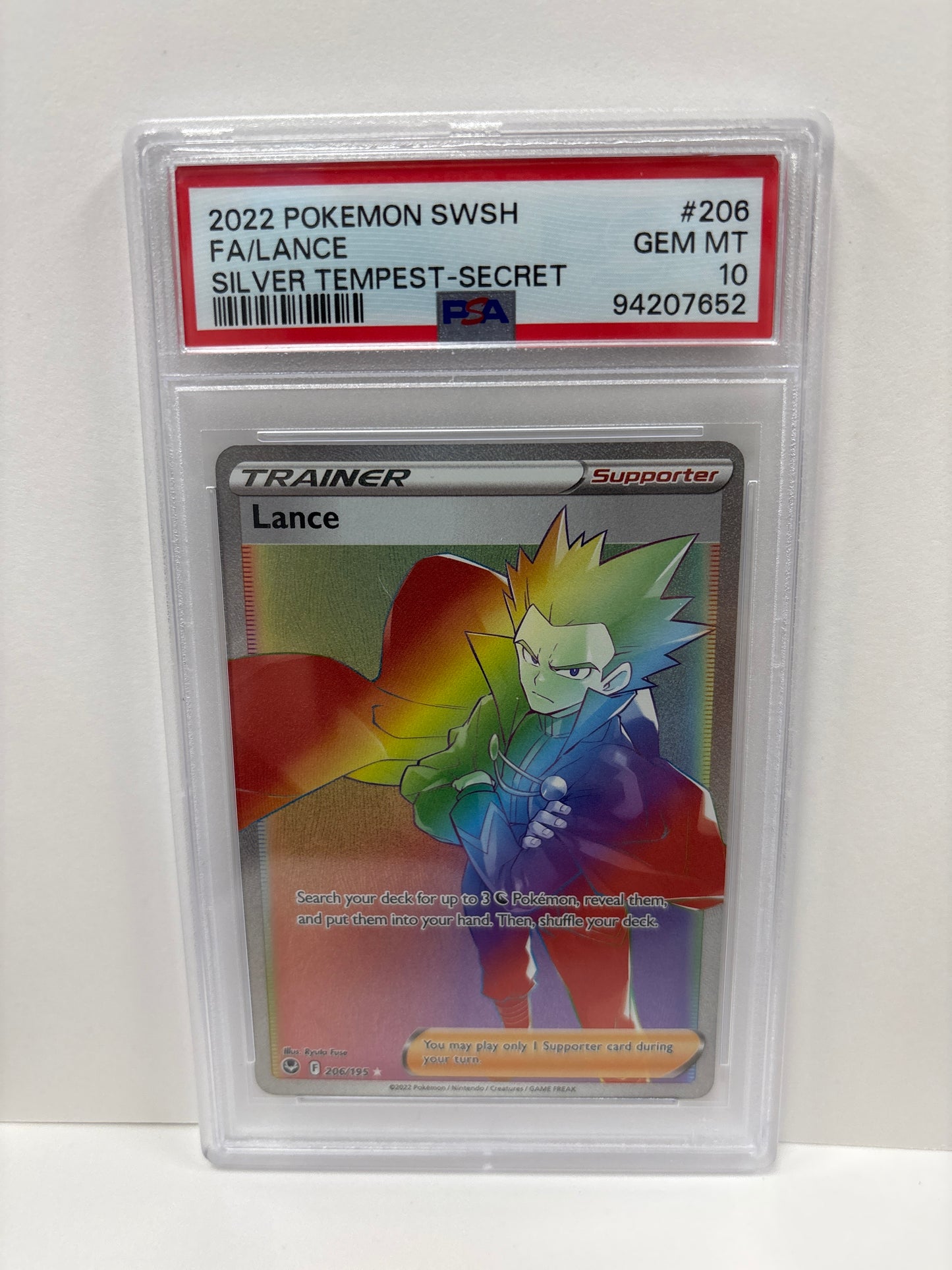 Pokemon Lance 206/195 PSA 10
